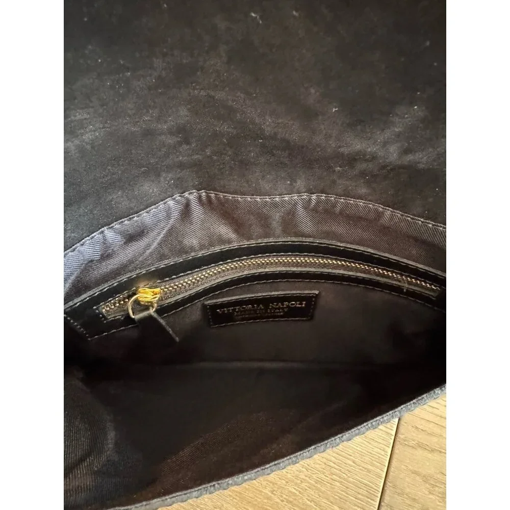 Vittoria Napoli Italian Leather Envelope Clutch Purse Made In Italy MINT - Picture 7 of 12